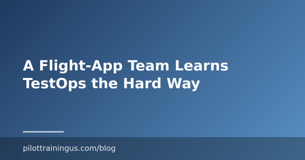 A Flight-App Team Learns TestOps the Hard Way